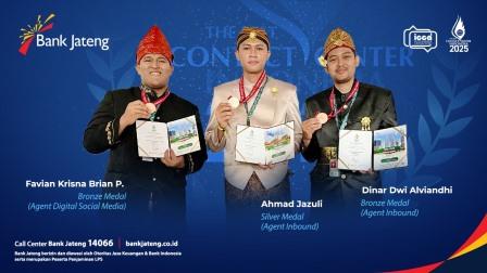Bank Jateng mengukir prestasi membanggakan dalam ajang bergengsi The Best Contact Center Indonesia (TBCCI) 2025 yang diselenggarakan oleh Indonesia Contact Center Association (ICCA di di Balai Sarbini Jakarta, Kamis (25/9/2025).