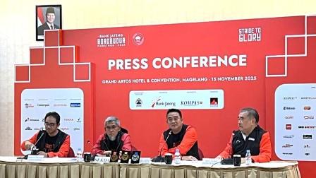 Pre -Race Press Conferences Bank Jateng Borobudur Marathon 2025 yang diselenggarakan di Grand Artos Hotel & Convention, Sabtu (15/11/2025)